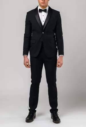 A019301T POLY WOOL TROUSER BLACK