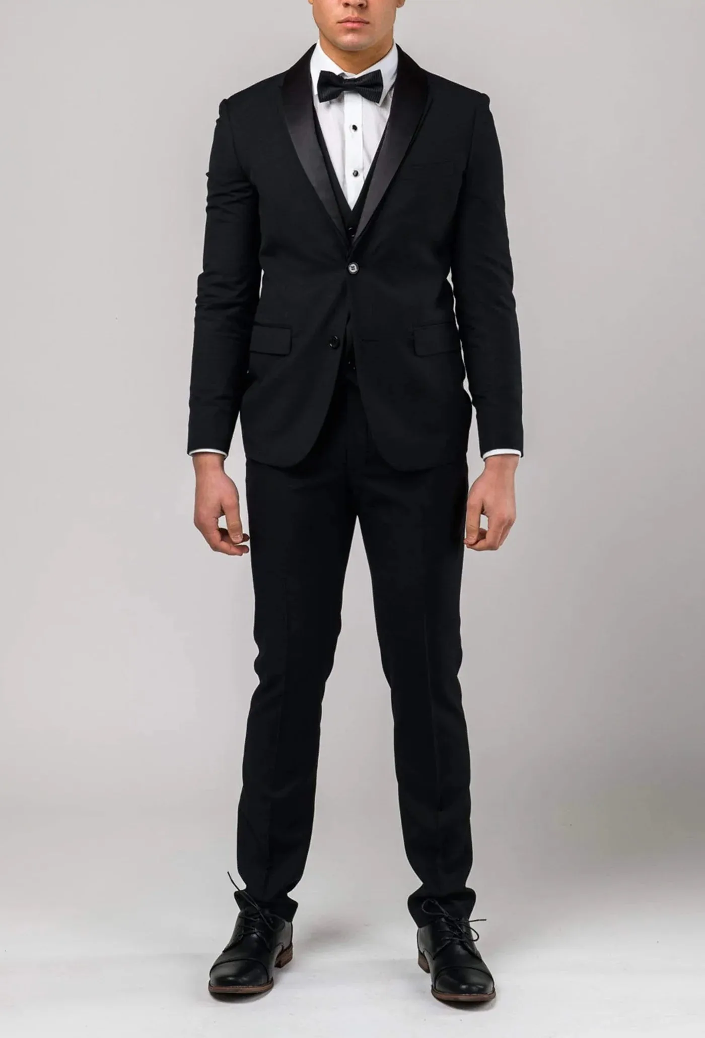 A019301T POLY WOOL TROUSER BLACK