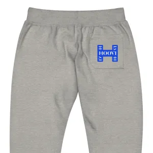 Capital H's Unisex Fleece Sweatpants (White Hoovi Print) Royal Blue Logo