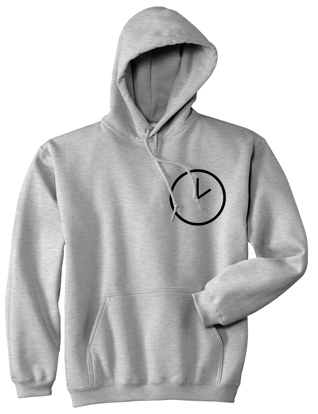 Clock Chest Mens Pullover Hoodie