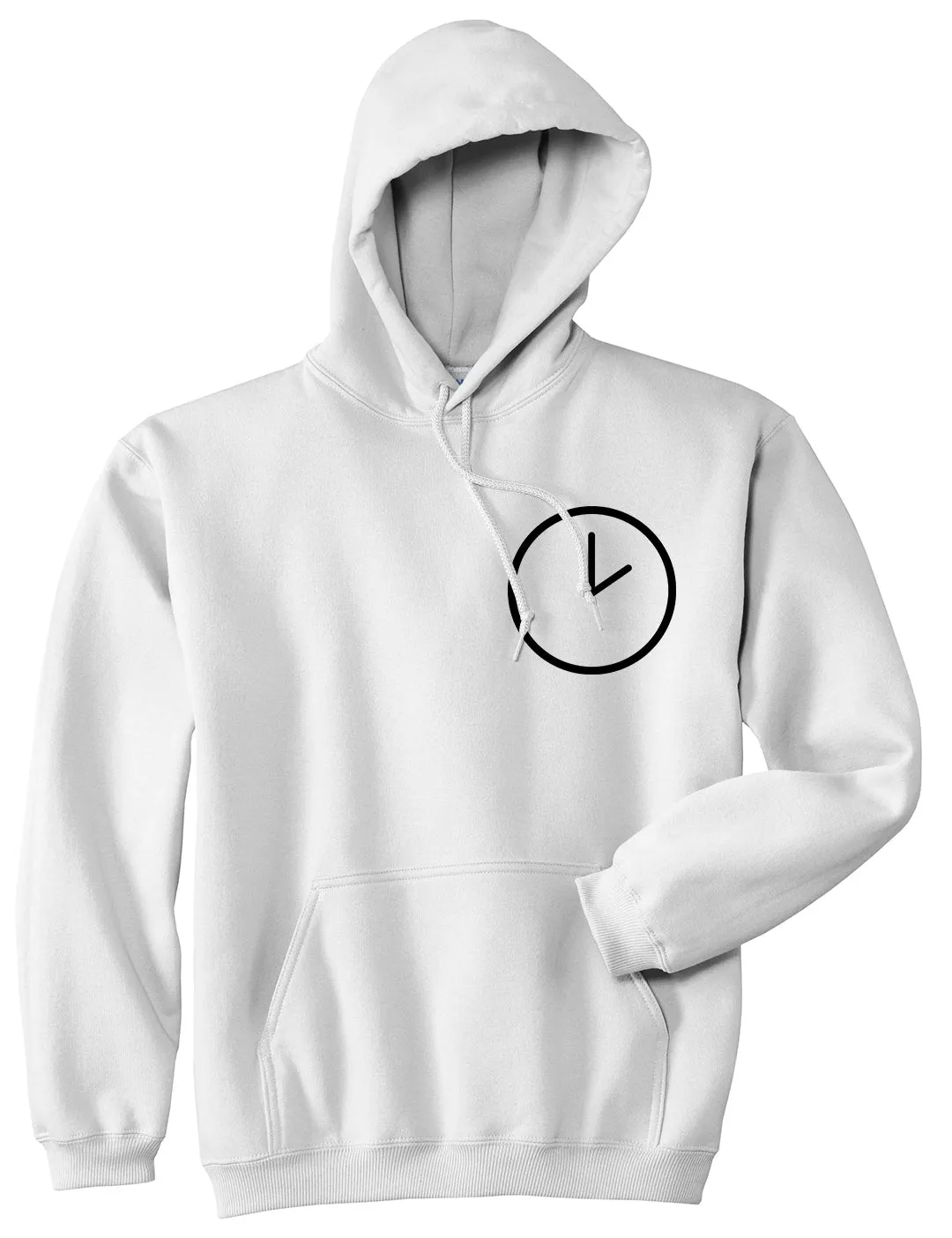 Clock Chest Mens Pullover Hoodie