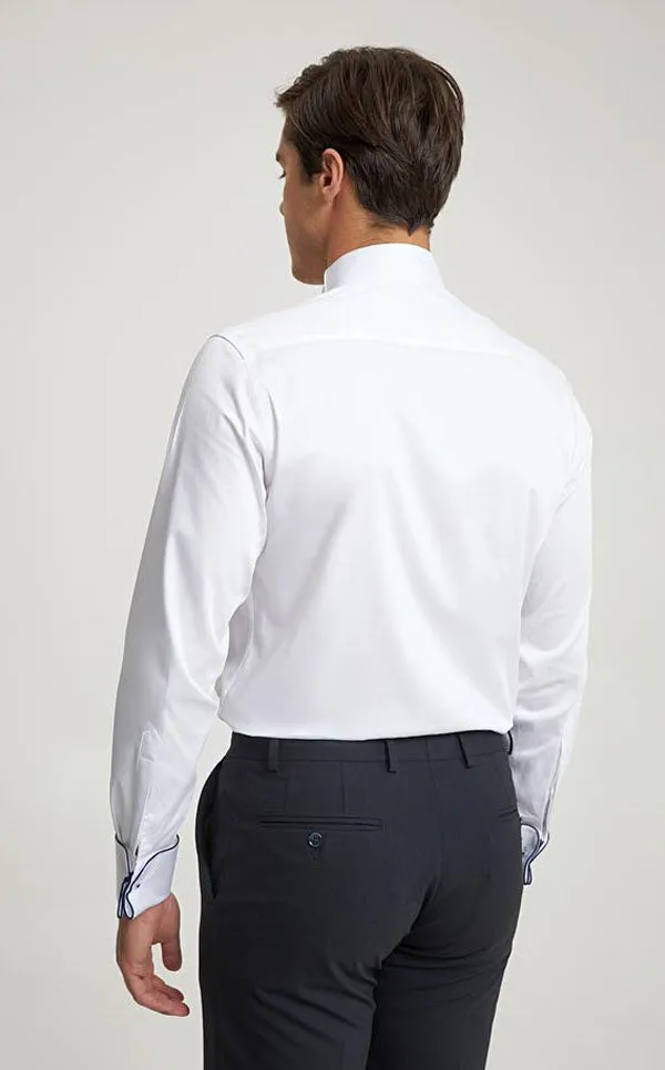 Ds Damat Ceremony Shirt Slim Fit White With Blue Stripe