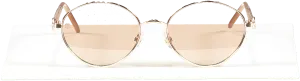 ellie saab Metallic Rose Gold Sunglasses