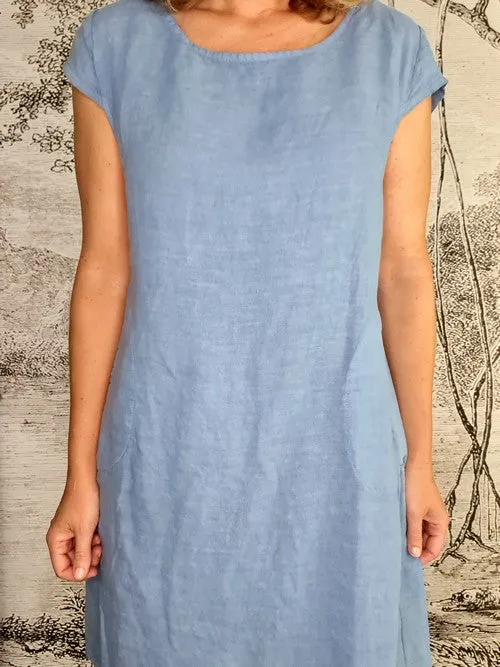 Helga May Kennedy Dress (SMALL) : Plain - Petrol