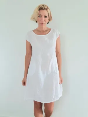 Helga May Kennedy Dress (SMALL) : Plain - White
