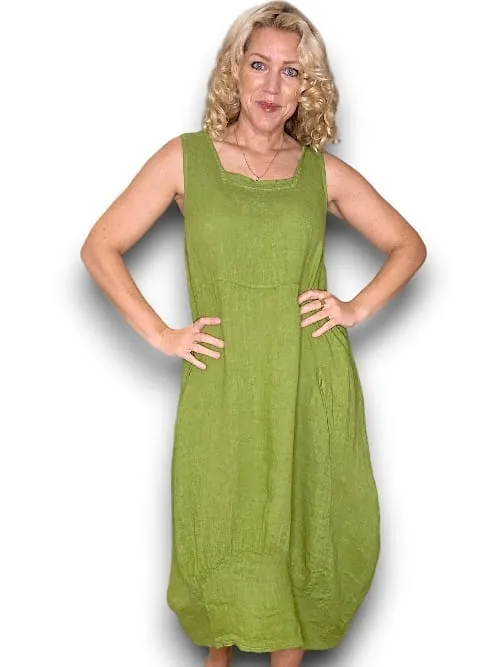 Helga May: Maxi Tank Dress - Avocado