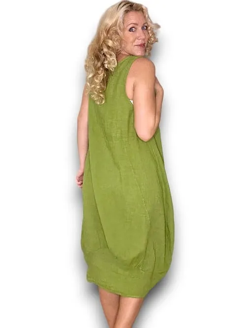 Helga May: Maxi Tank Dress - Avocado