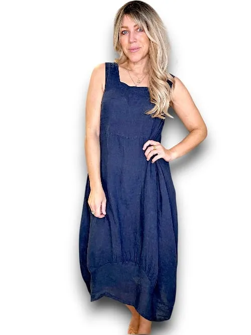 Helga May: Maxi Tank Dress -  Navy