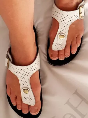 HM White Hedda Sandal