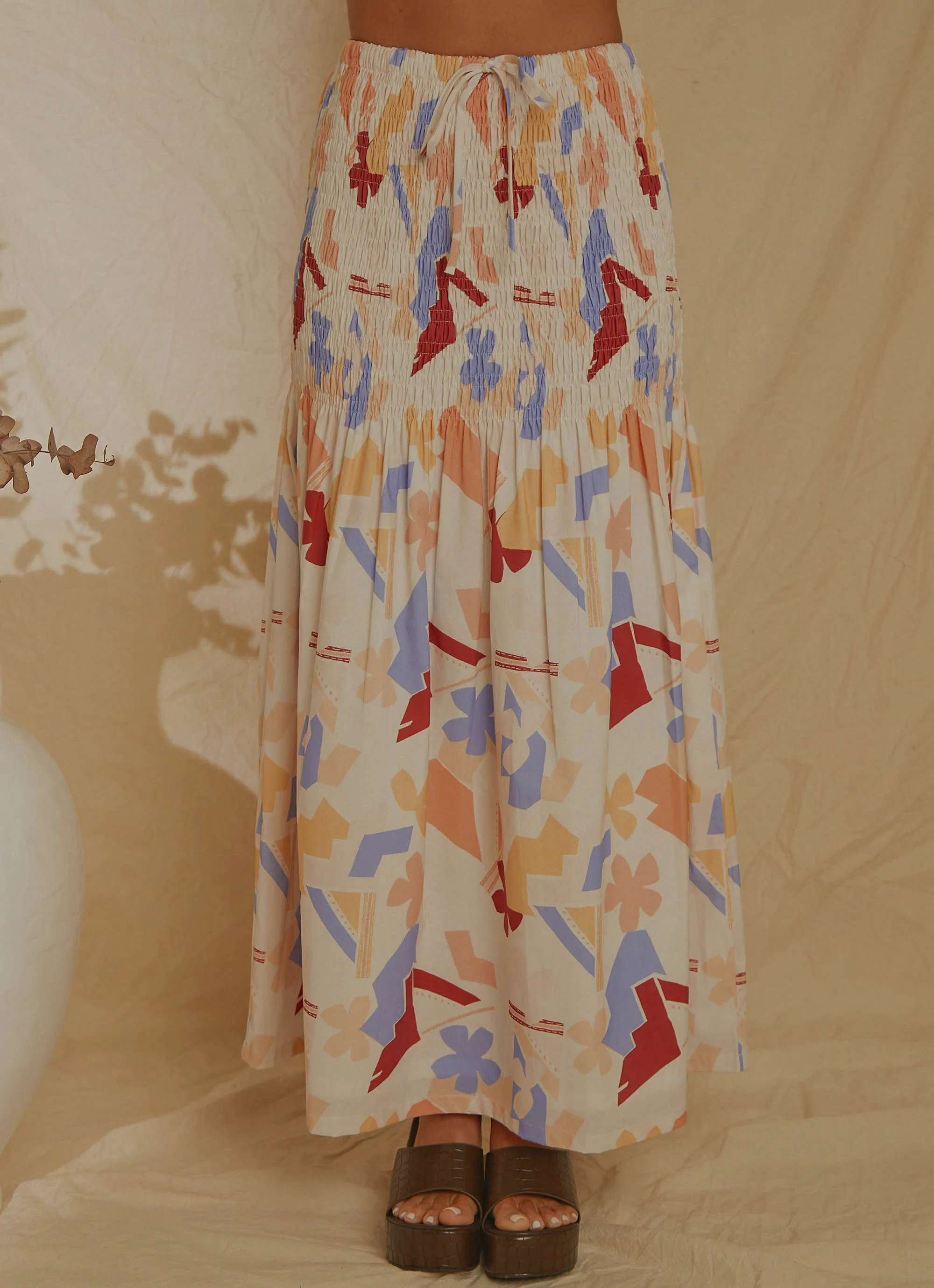 Lost Palms Maxi Skirt - Abstract Resort