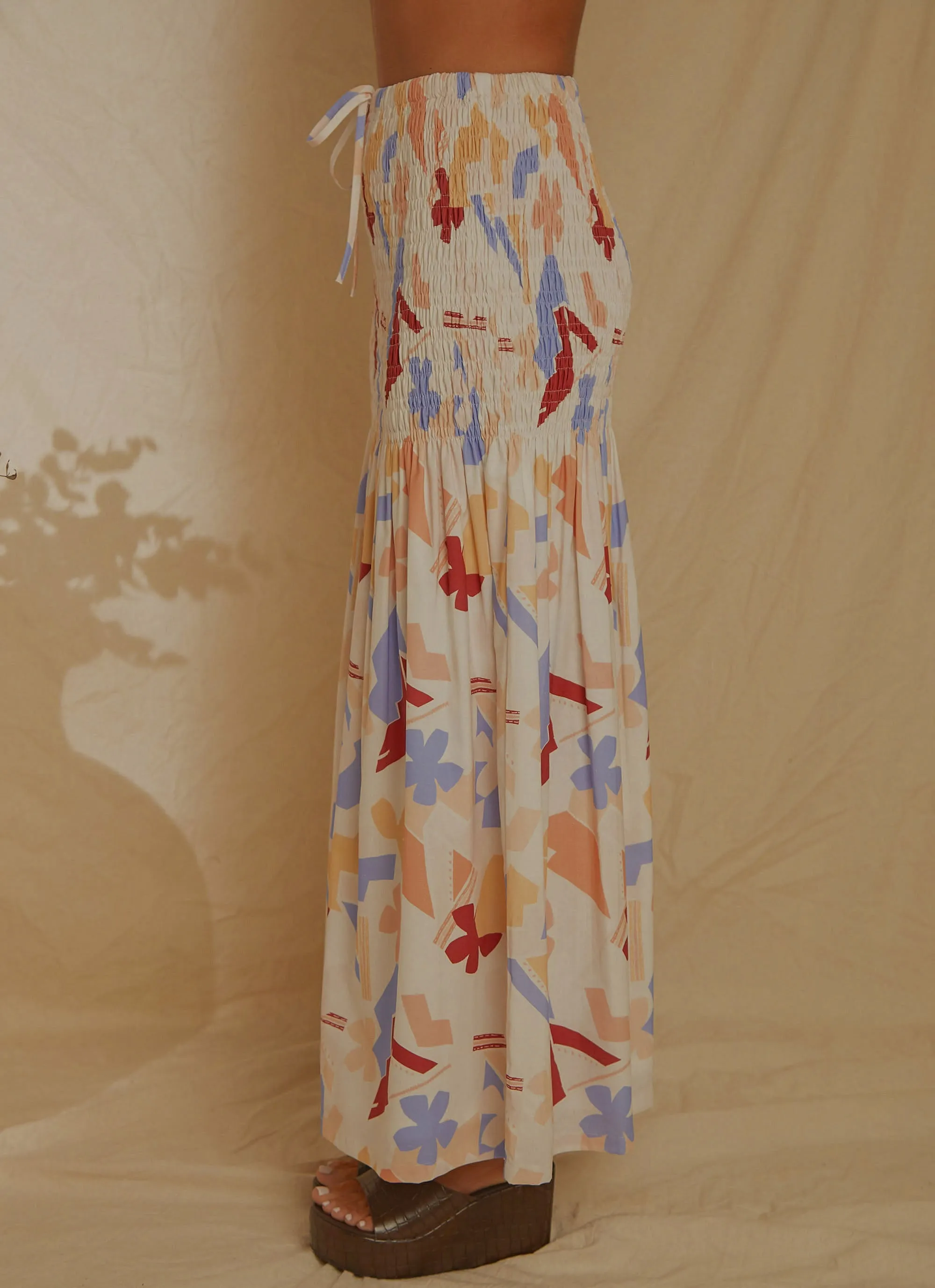 Lost Palms Maxi Skirt - Abstract Resort