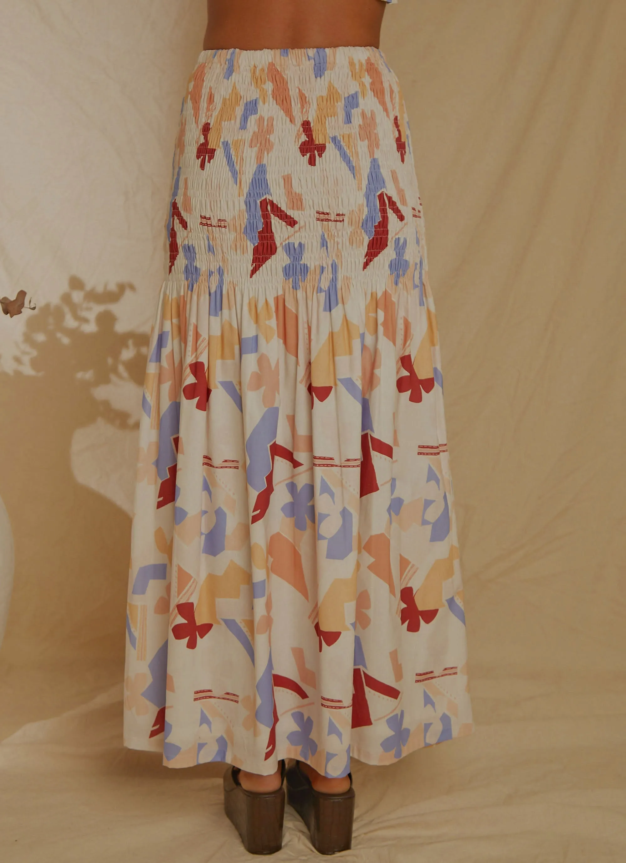 Lost Palms Maxi Skirt - Abstract Resort