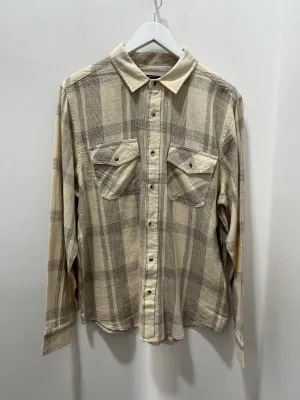 MEMPHIS LINEN BLEND LS SHIRT - WHITECAP/CINDER GREY