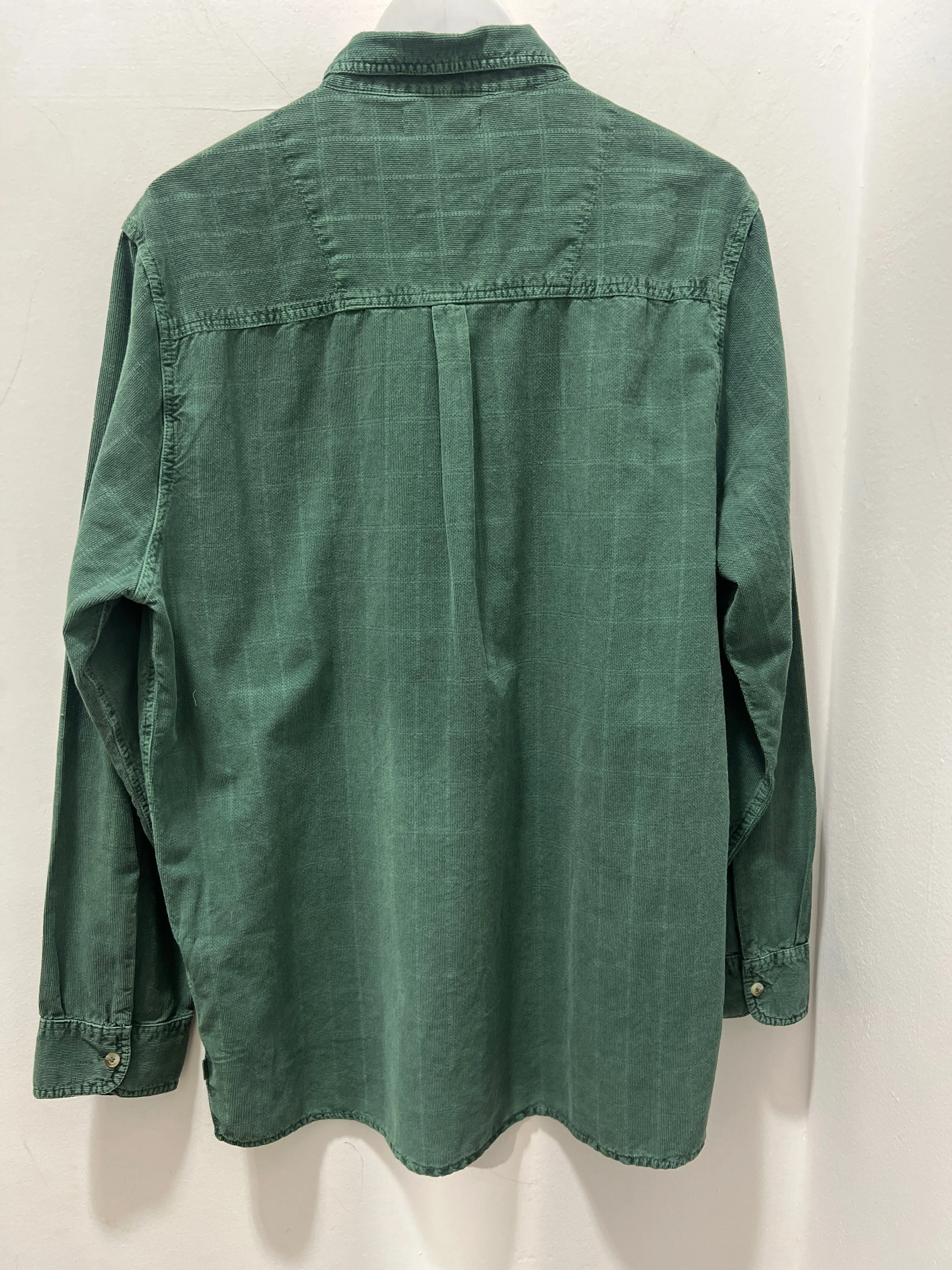 MEN AT WORK CORD LS SHIRT - TRADE GREEN