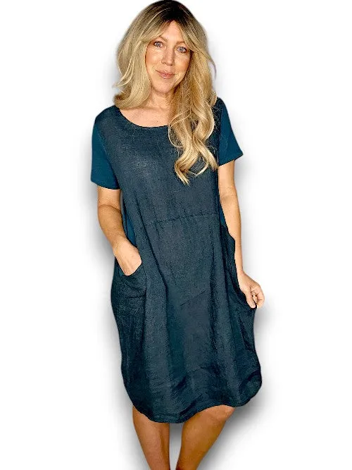Sized Helga May Jungle Dress: Plain Dark Jade