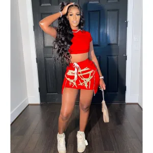 Summer Streetwear Print Skirts